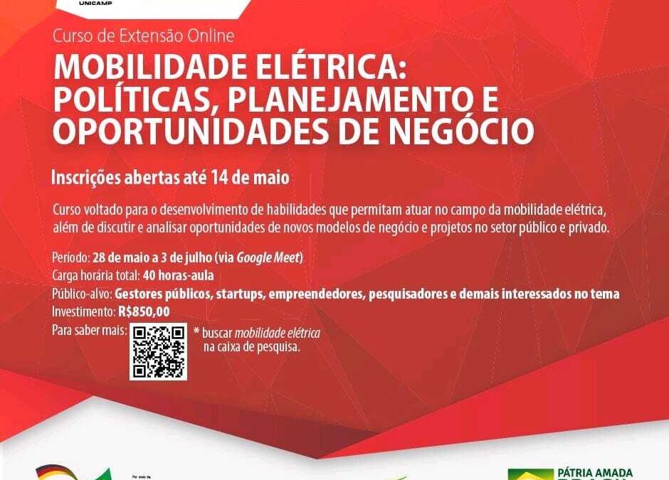 Unicamp promove curso a distância sobre mobilidade elétrica